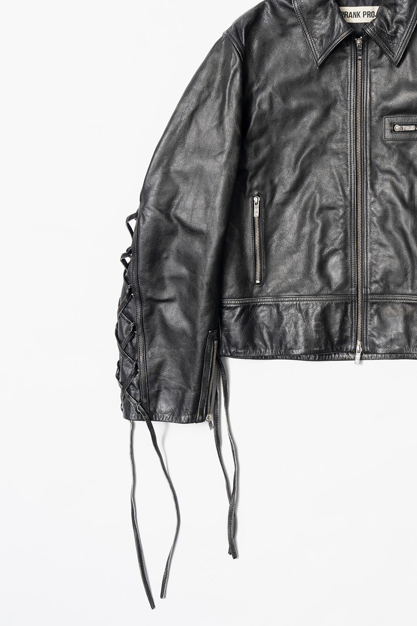 Lace-Up Leather Blouson - SALE