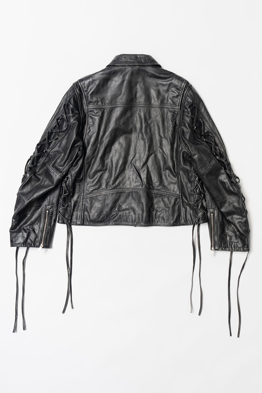 Lace-Up Leather Blouson - SALE