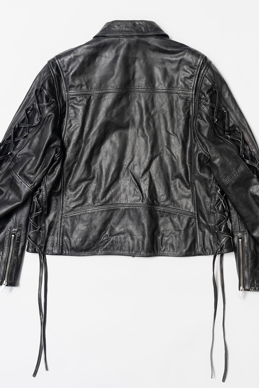 Lace-Up Leather Blouson - SALE