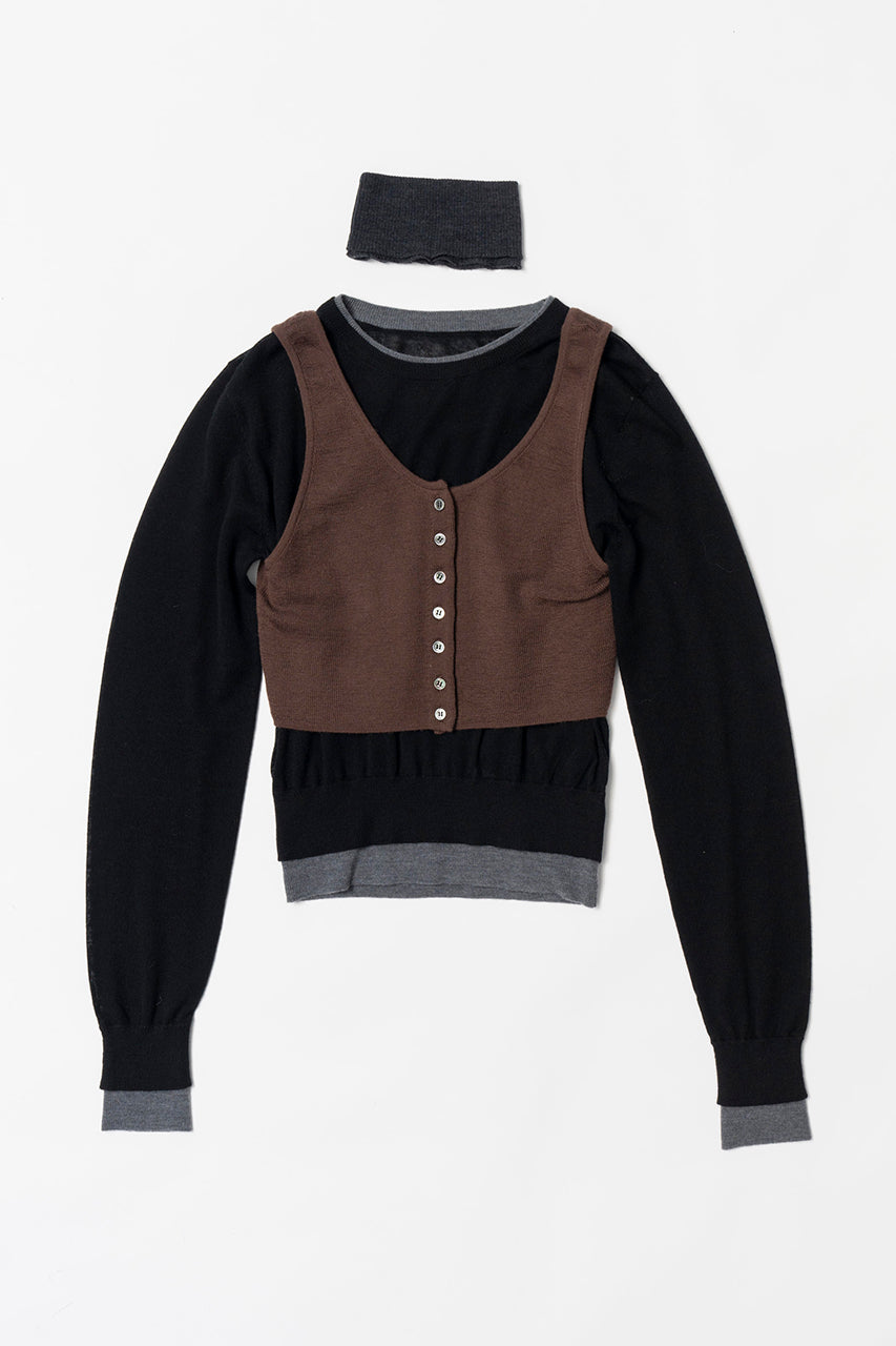 Layered Color Block Knit - SALE