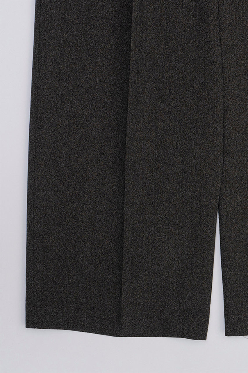 Melange Tuck Voluminous Pants - SALE