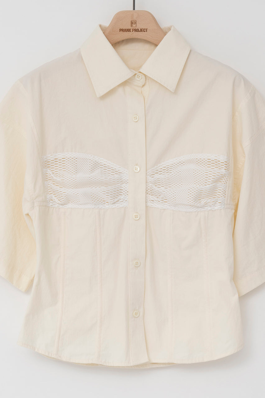Lace Bustier Shirt - SALE
