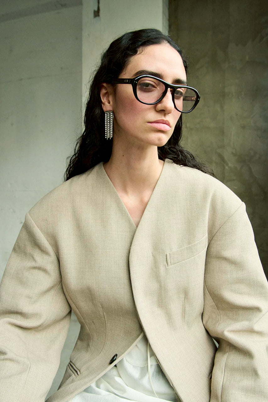 Round Shoulder No-Collar Jacket - 2026 SPRING