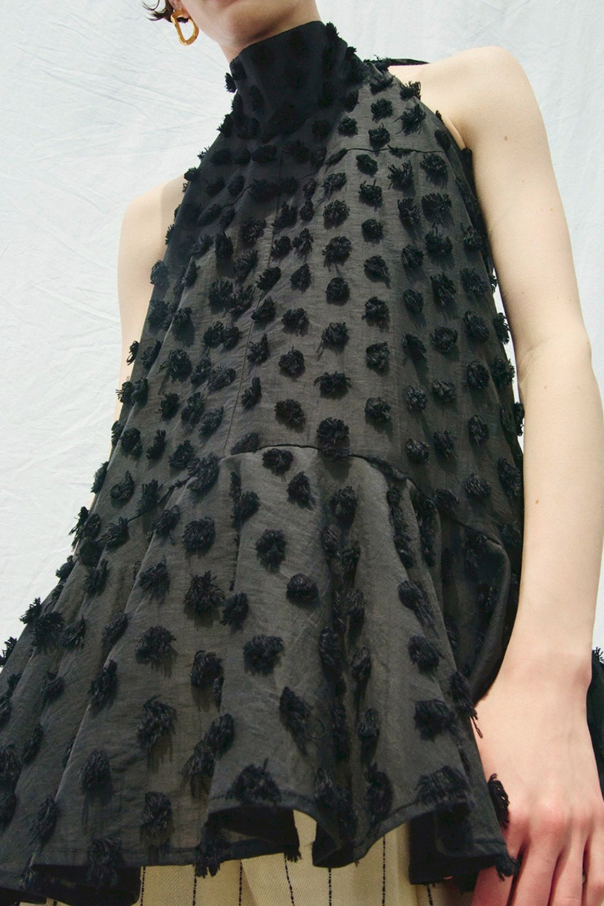 Dot Jacquard High-Neck Tunic - 26SUMMER 2nd