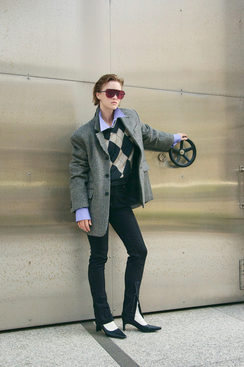 Classic Tweed Oversized Jacket Coat - 2026AUTUMN