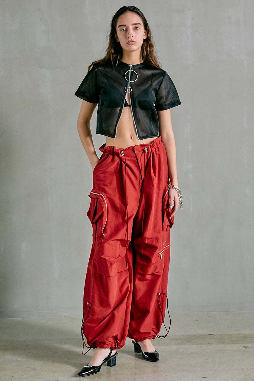 【SALE】Sheer Russell Zip Top