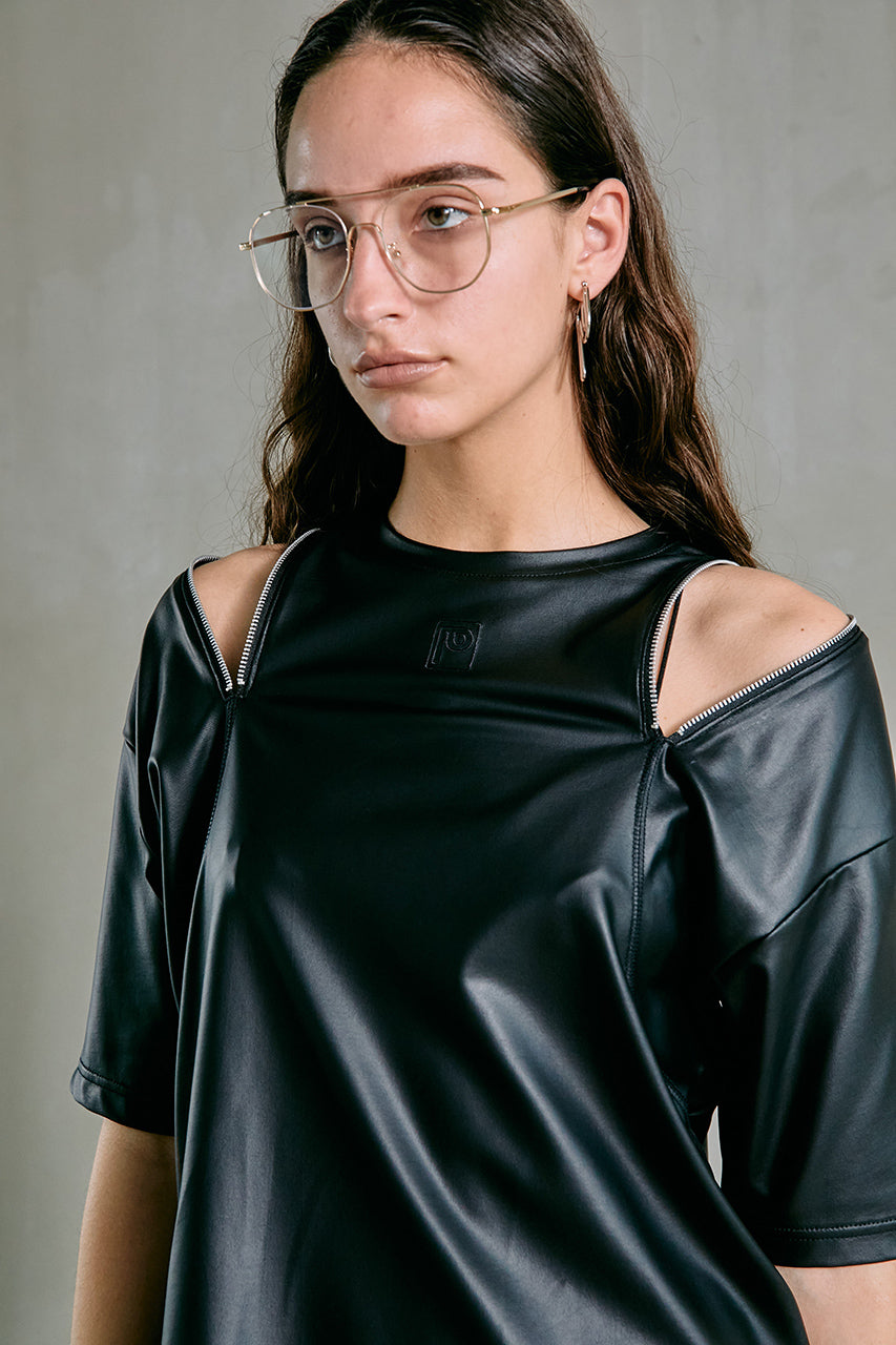 【SALE】Foil Coated Jersey Top