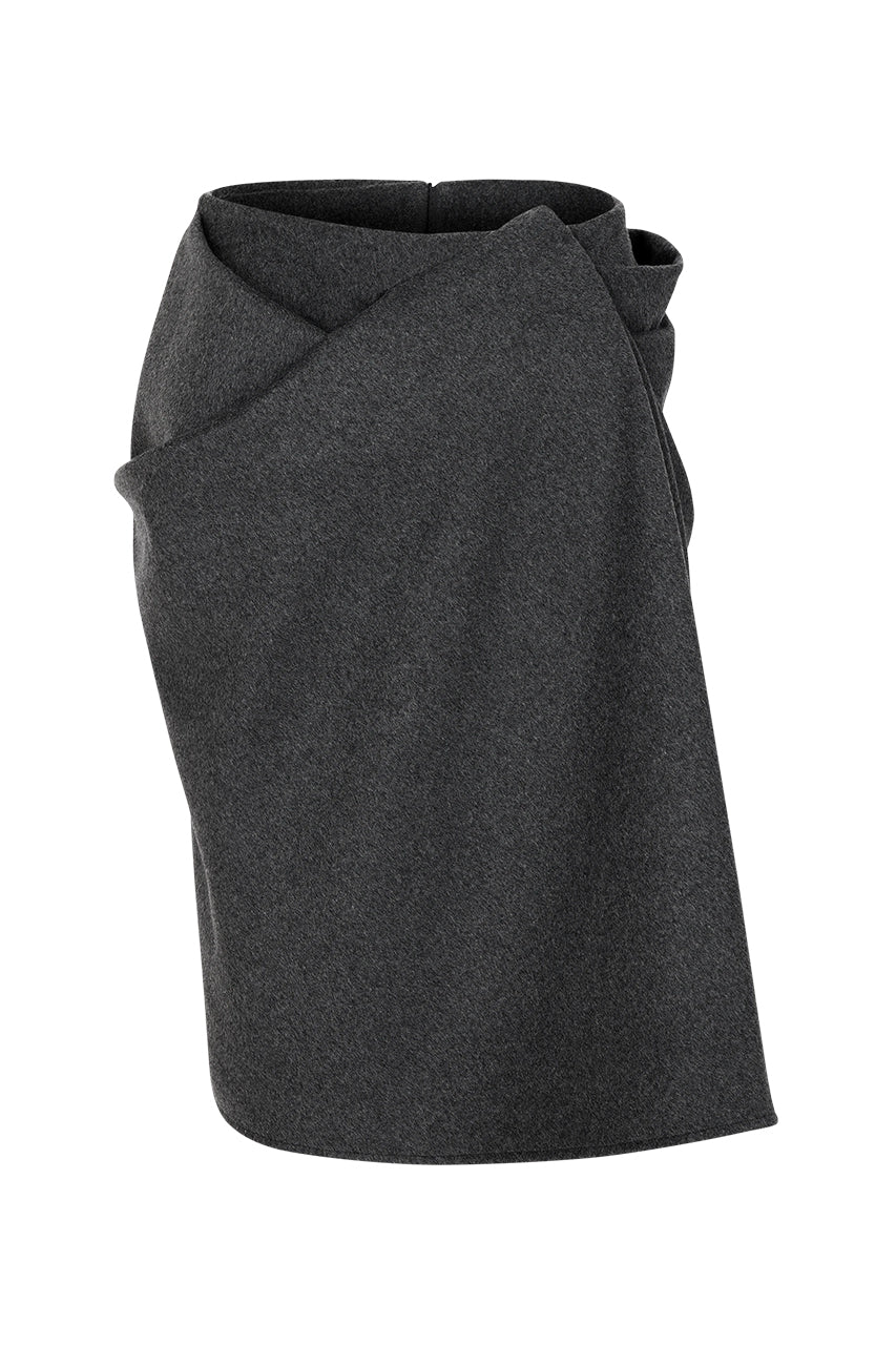 Crease Skirt Grey