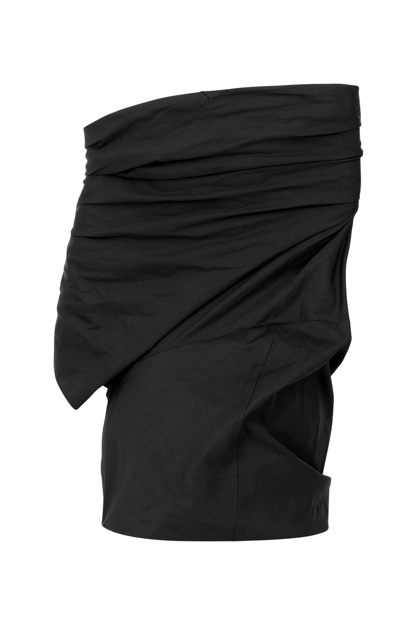 Moulded Top Black Sateen