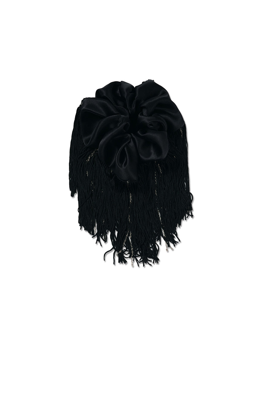 Silk Chain Fringe Scrunchie