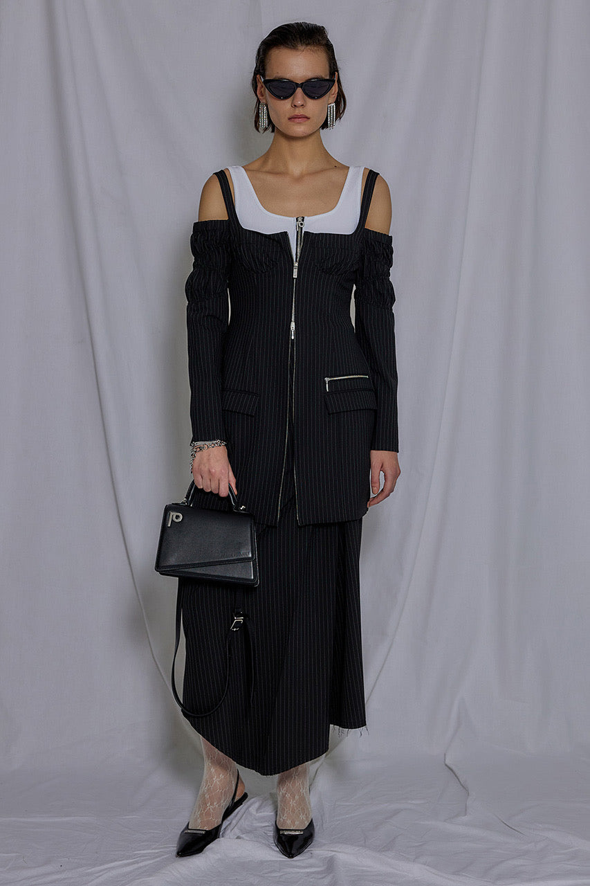Asymmetry Suiting Skirt