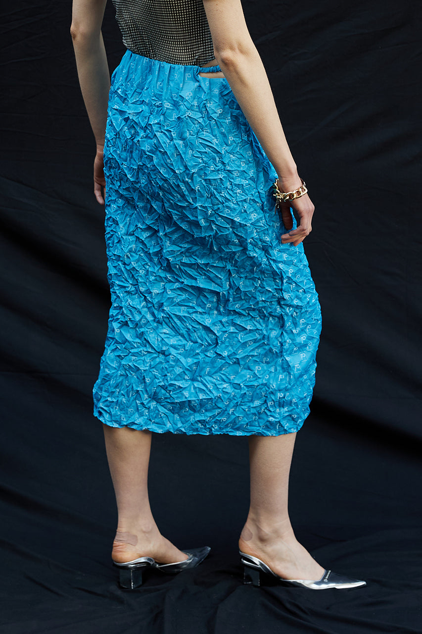 P Jacquard Washed Pleats Skirt - SALE