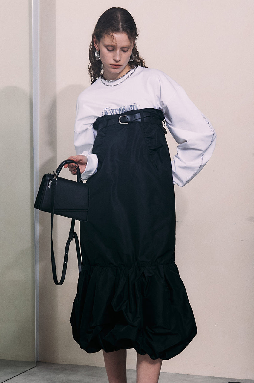 Two-way Taffeta Shoulder Strap Dress