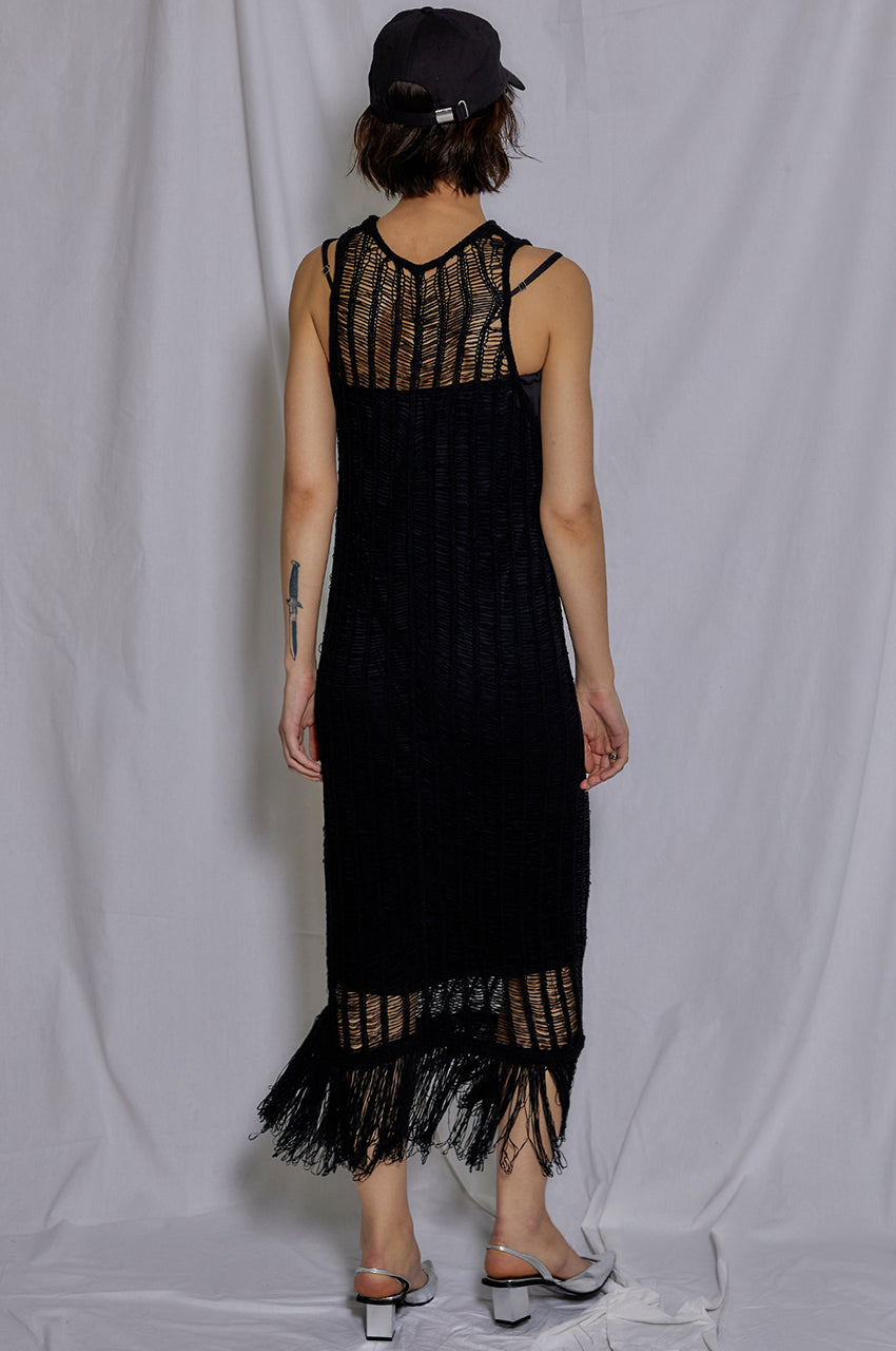 【SALE】Transparent Rib Knit Dress