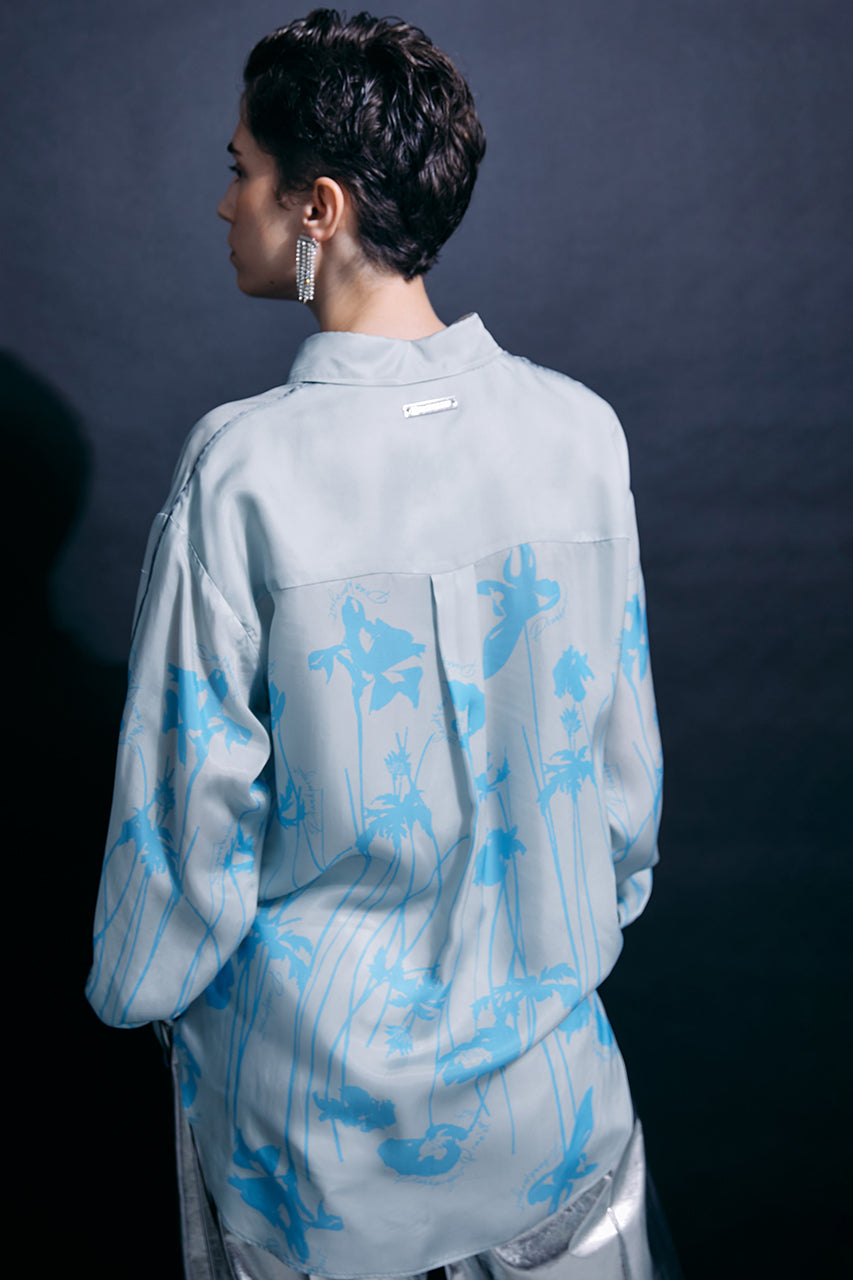 Flower Motif Printed Shirt