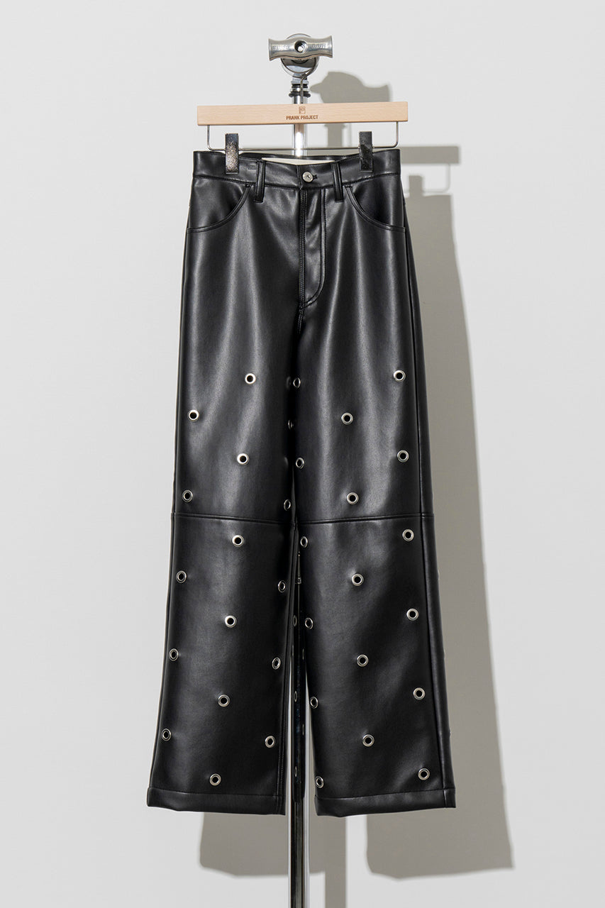 Eyelet Vegan Leather Pants - PRE ORDER