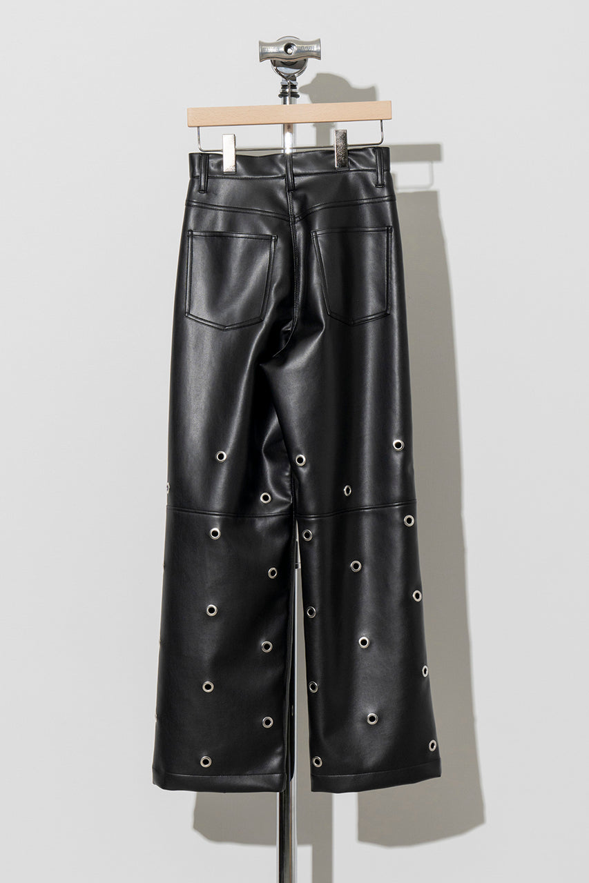 Eyelet Vegan Leather Pants - PRE ORDER