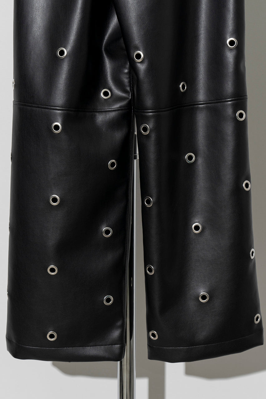 Eyelet Vegan Leather Pants