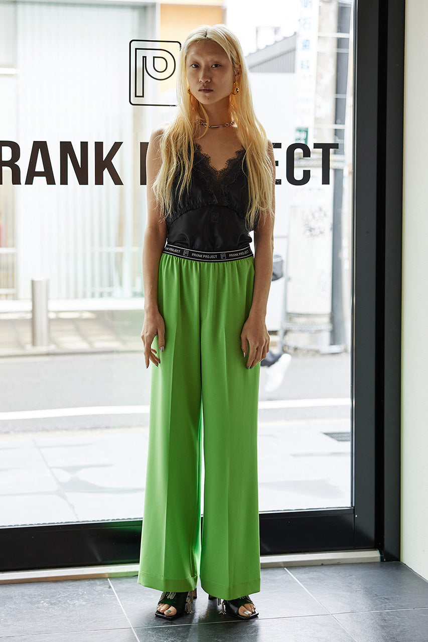 Triacetate Rubber Band Loose-fitting Pants