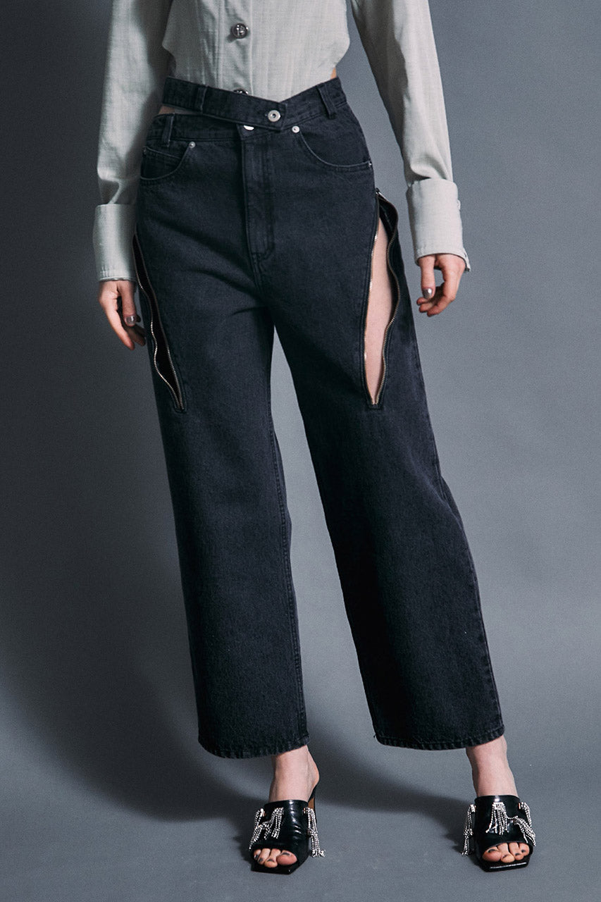 Long Zipper Jeans
