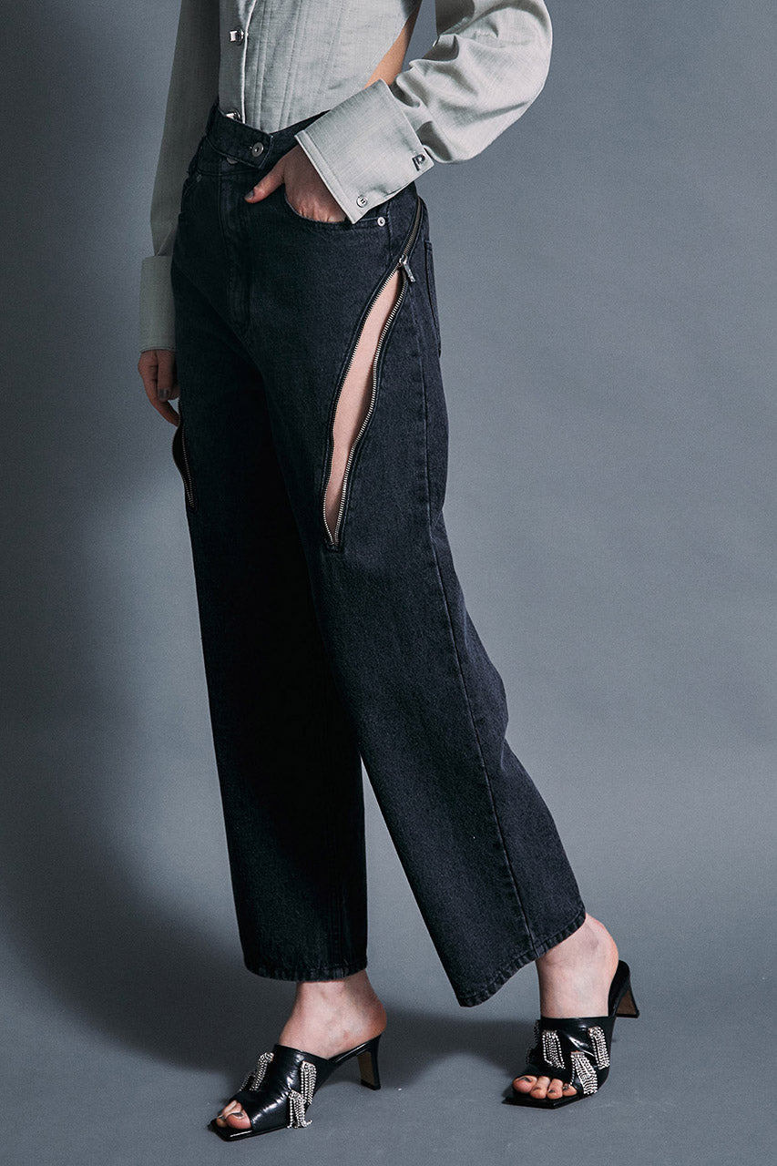 Long Zipper Jeans