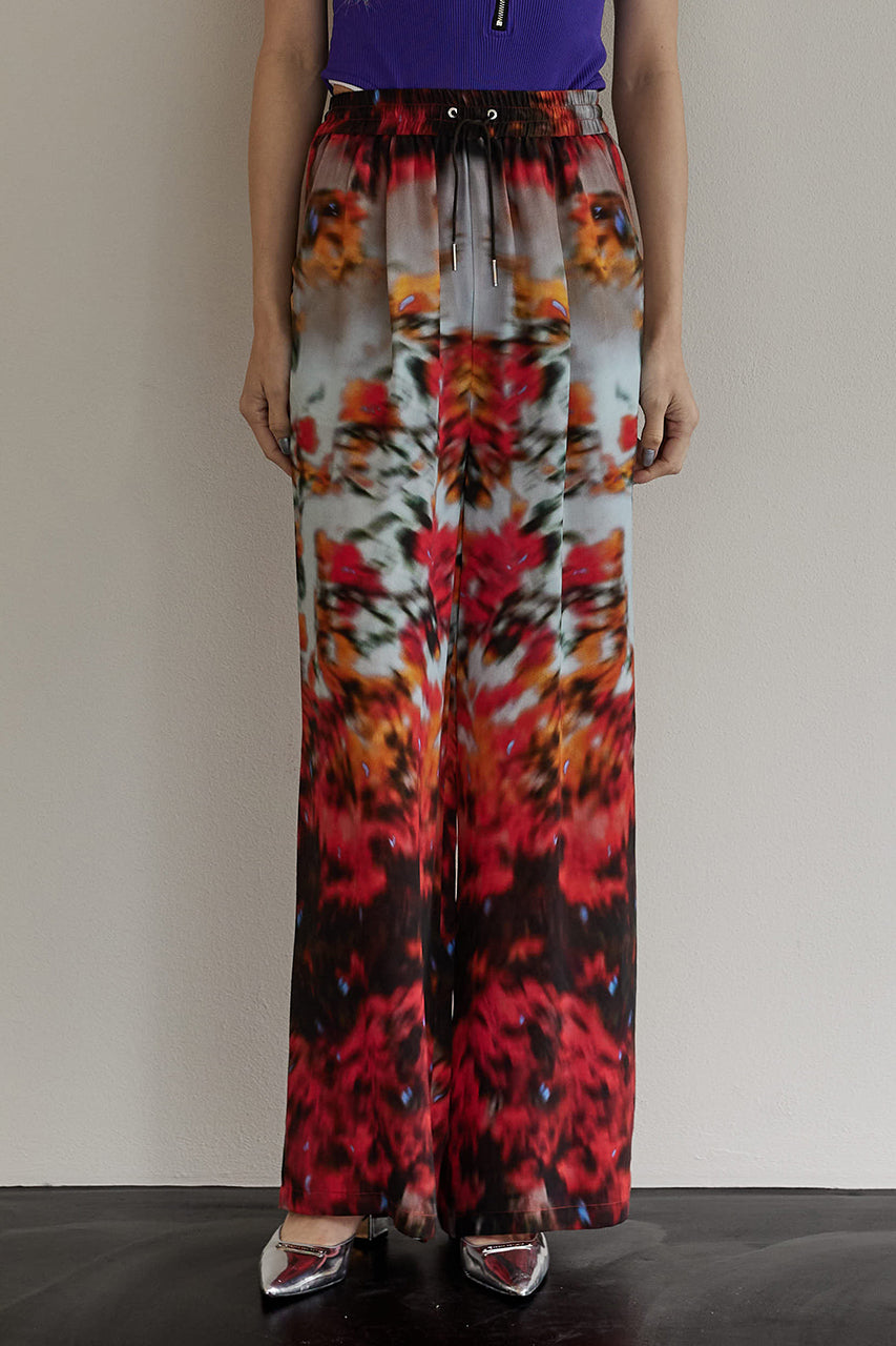 Abstract Flower Wide Pants