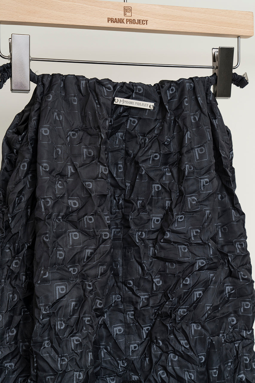 【SALE】P Jacquard Washed Pleats Skirt