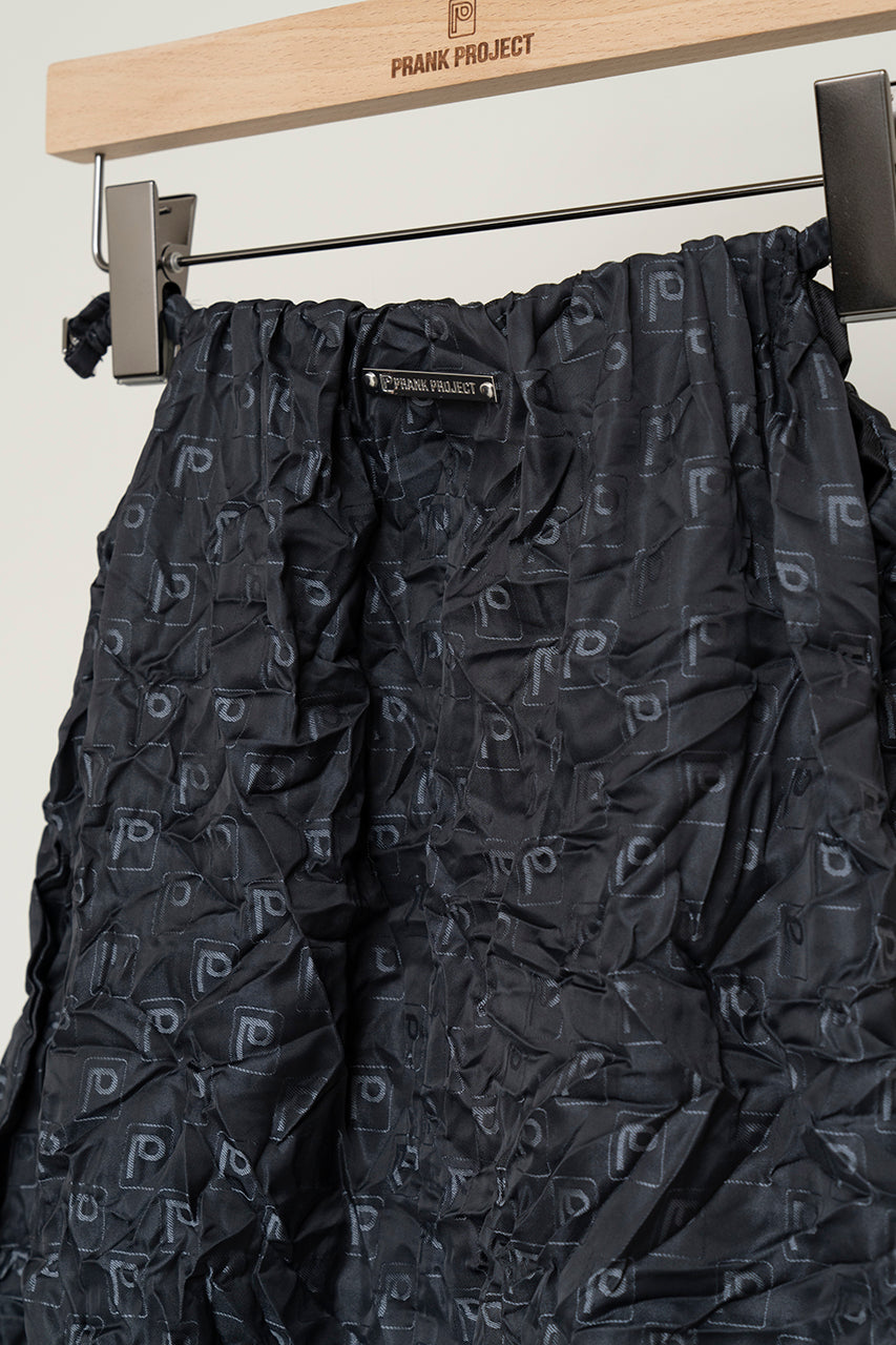 P Jacquard Washed Pleats Skirt - SALE