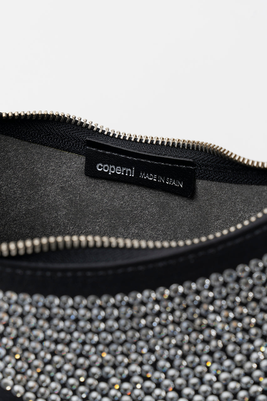 Crystal Zip Baguette Bag