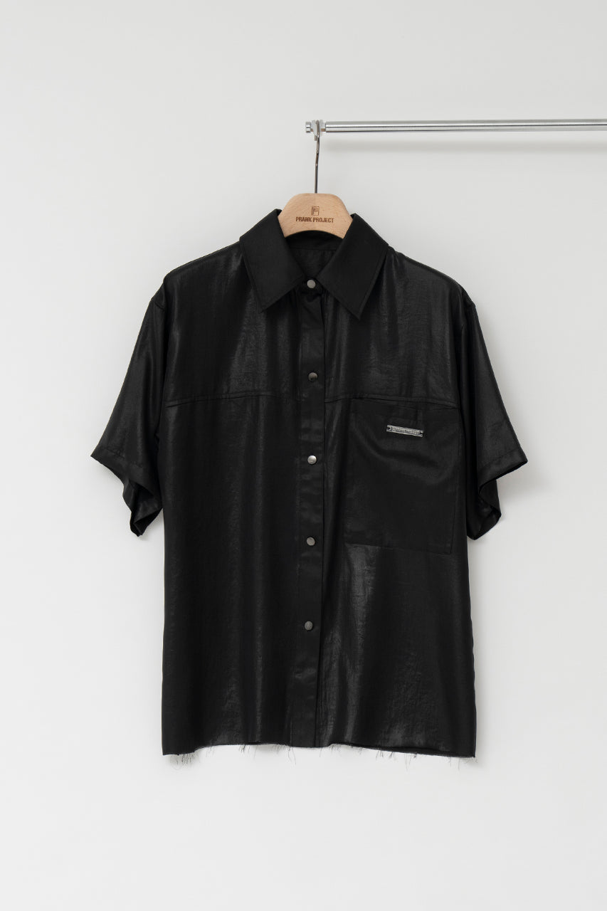 【SALE】Half Sleeve Satin Over Shirt