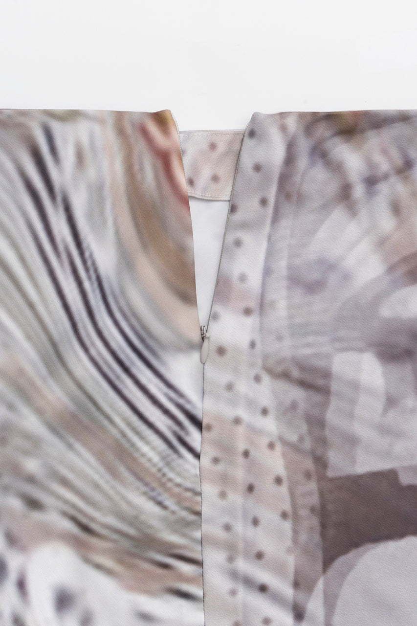 【SALE】Distorted Sequin Silk Mini Skirt
