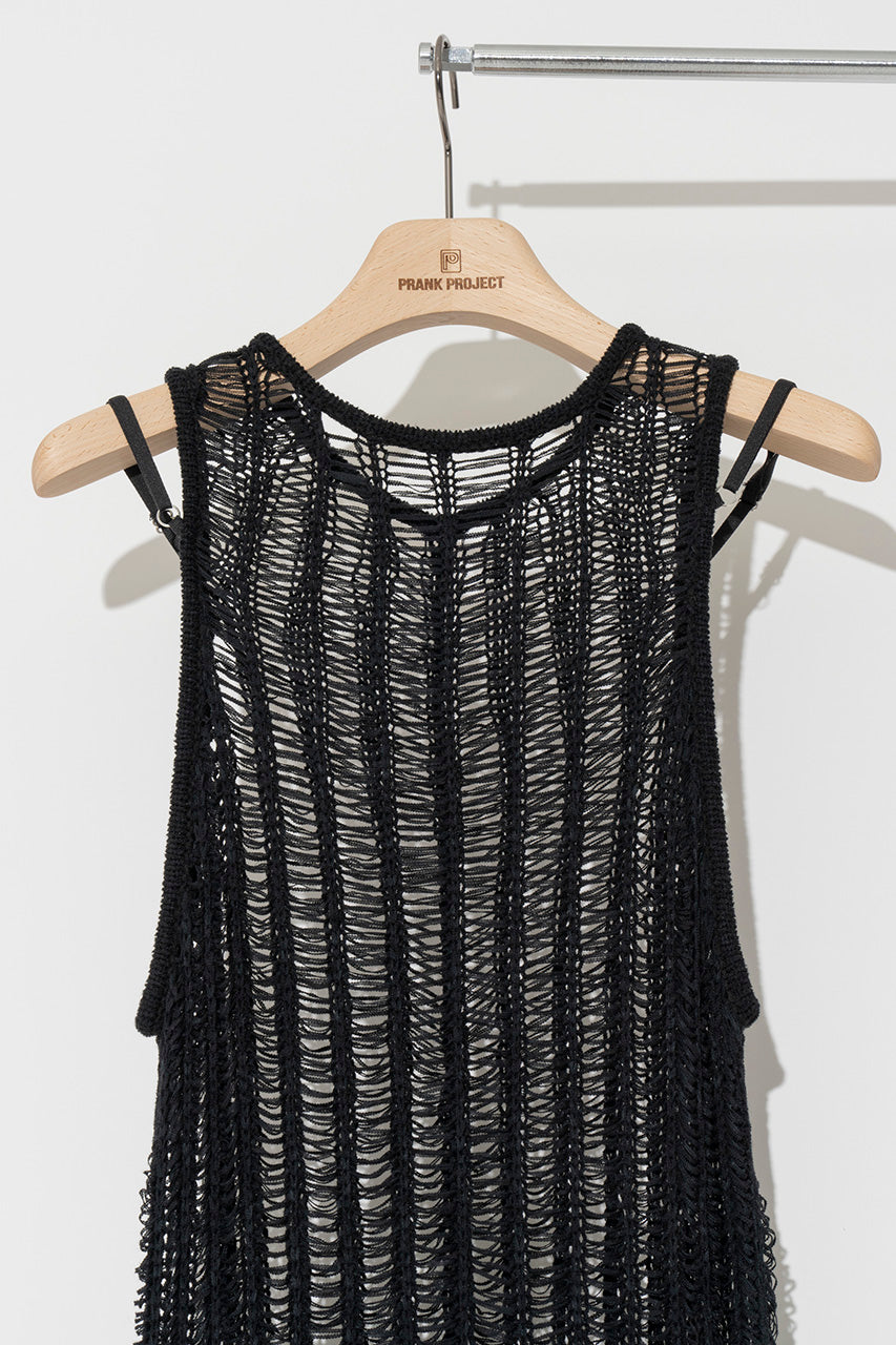 【SALE】Transparent Rib Knit Dress