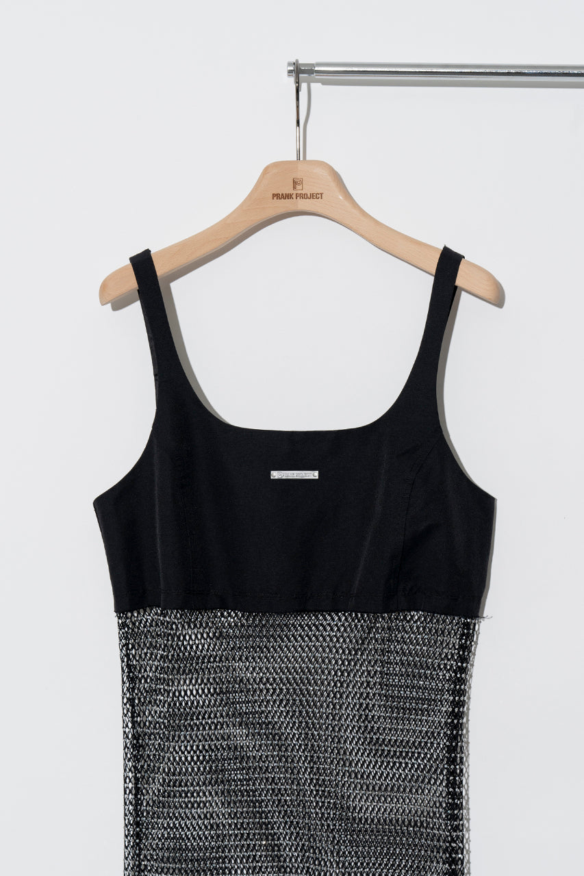 Rhinestone Mesh Dress