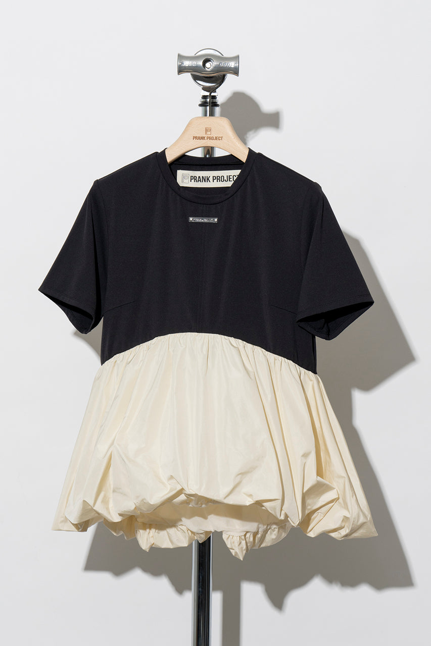 【SALE】Micro Taffeta Balloon Hem Top