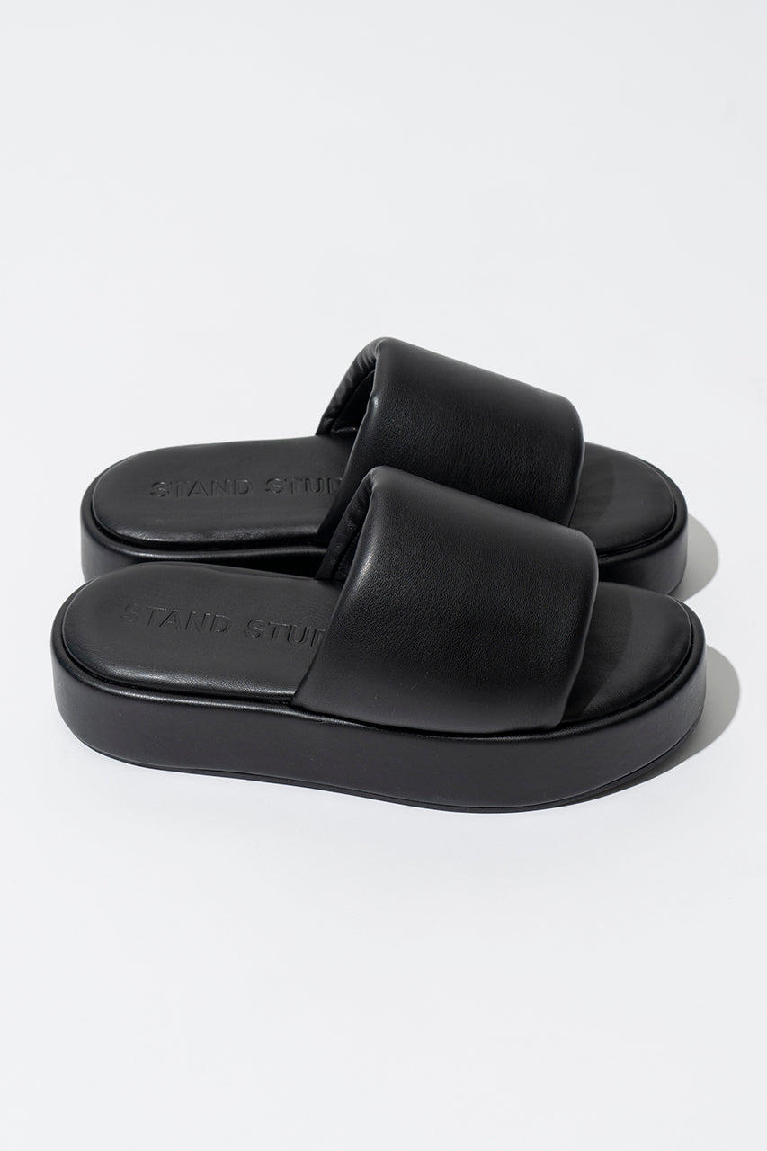 Phoebe Flatform Sandals : Faux Leather Stretch - SALE