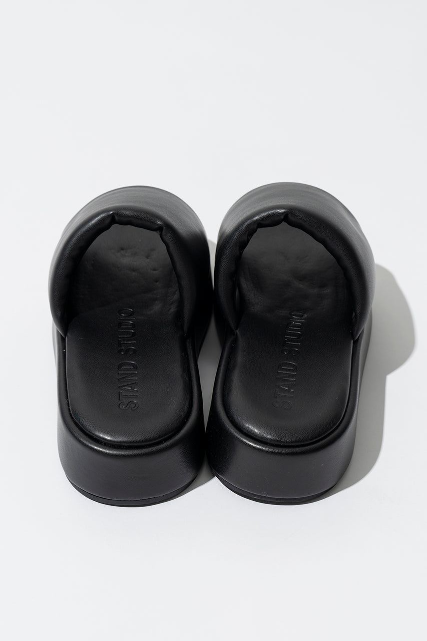 Phoebe Flatform Sandals : Faux Leather Stretch - SALE