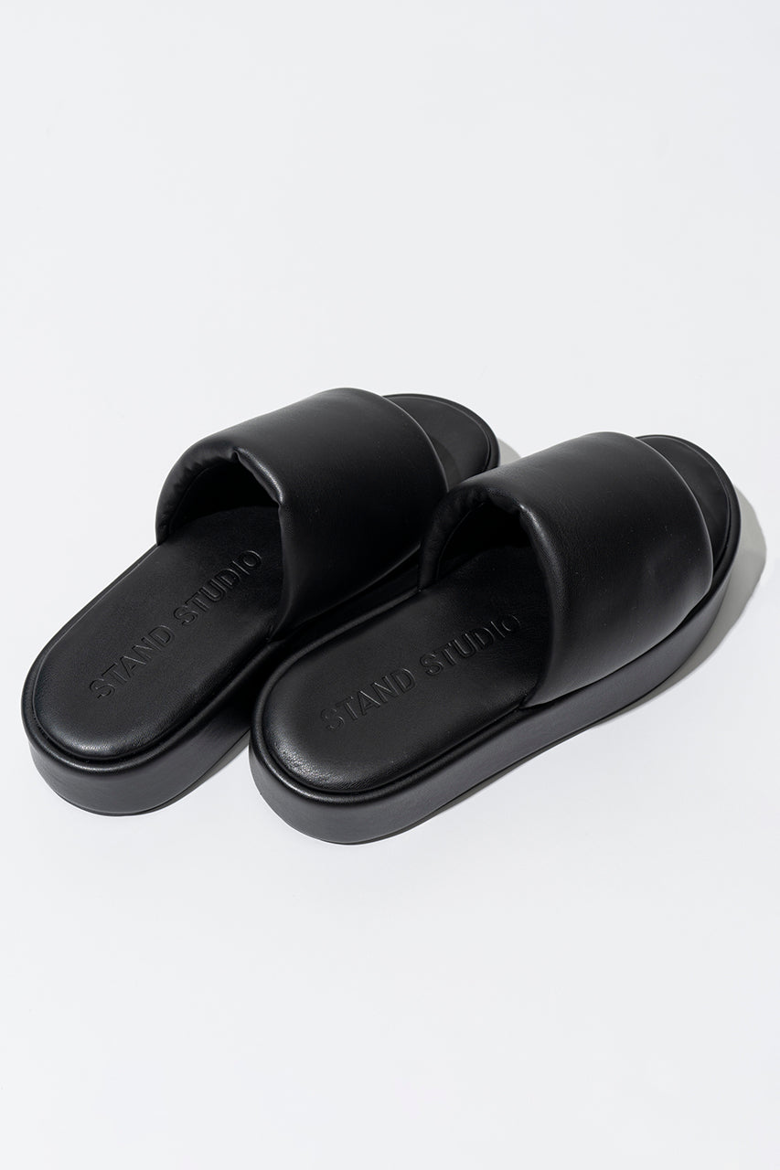 Phoebe Flatform Sandals : Faux Leather Stretch - SALE