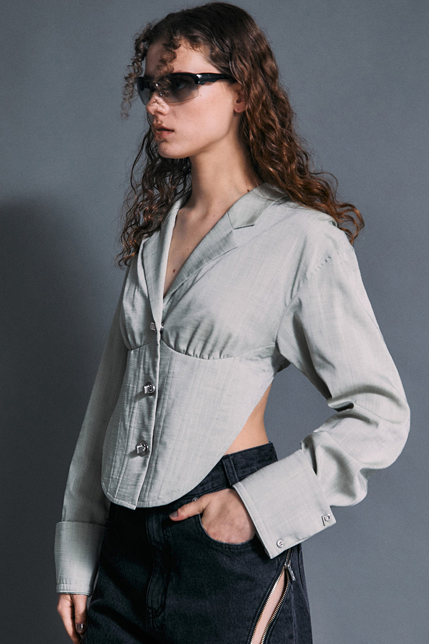 [SALE] Back Opened Corset Shirt