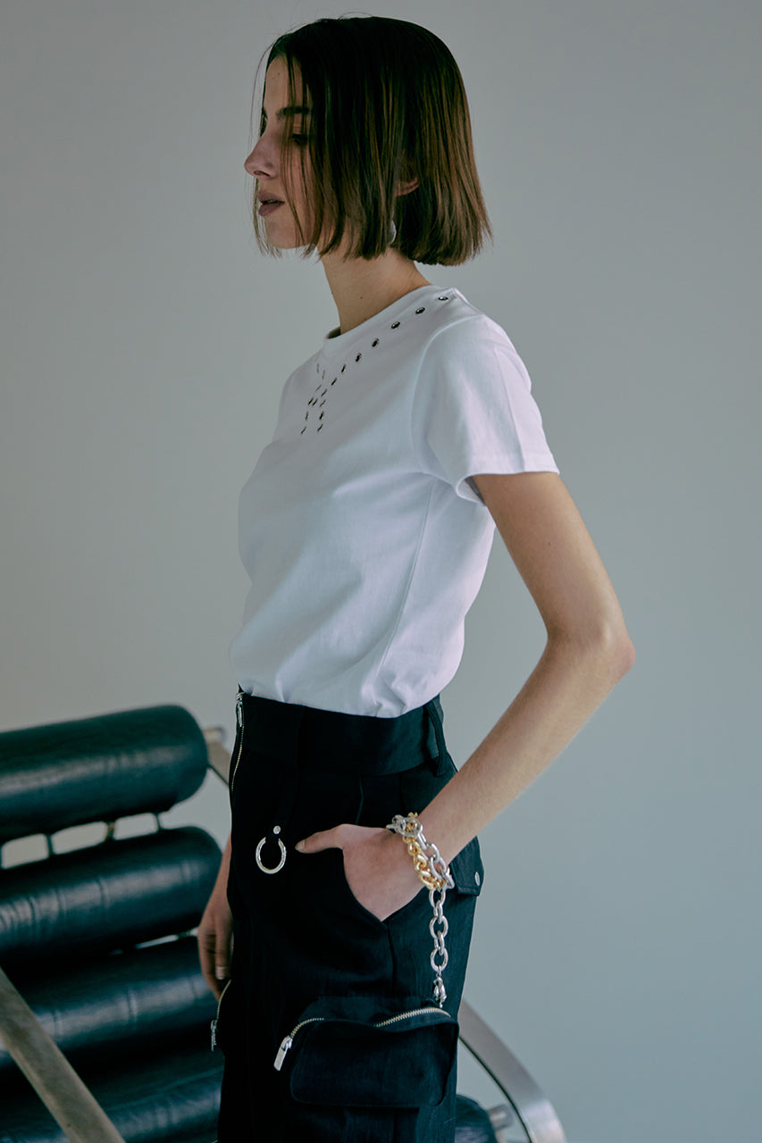 Eyelet K Slim T-Shirt