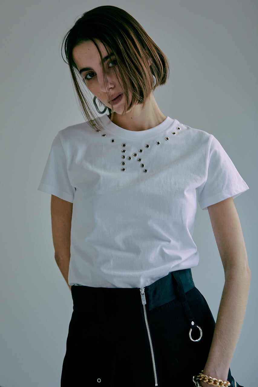 Eyelet K Slim T-Shirt