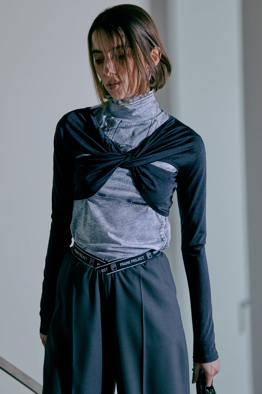 Cropped Draped Top