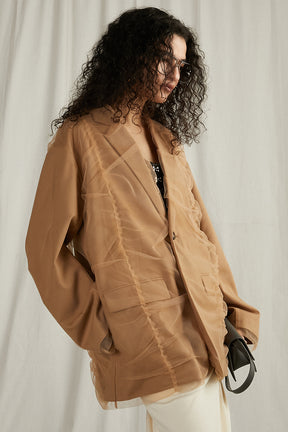 【25 SPRING PRE ORDER】Tulle Layered Jacket