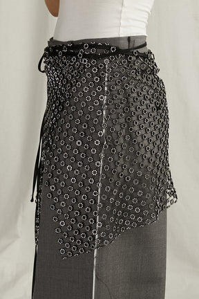 Sequined Wrap Skirt - 2025 SPRING