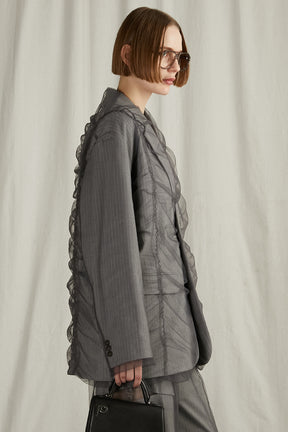 【25 SPRING PRE ORDER】Tulle Layered Jacket