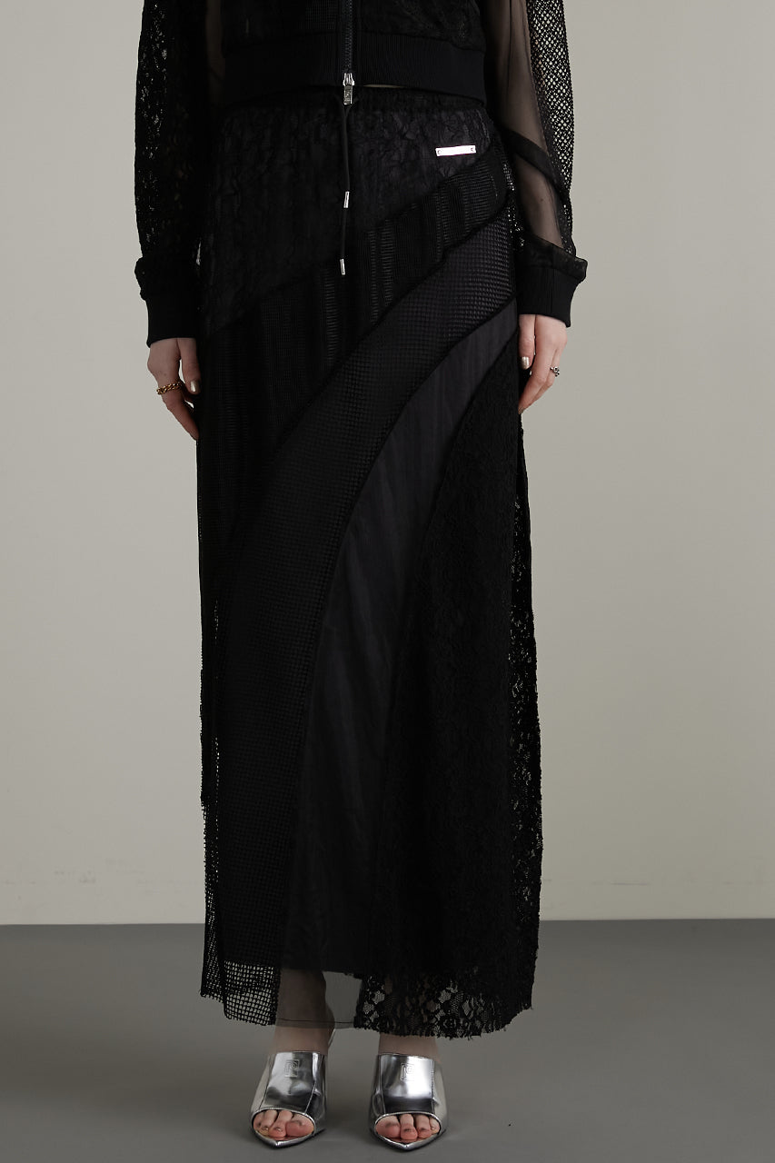 Lace Collage Maxi Skirt - SALE