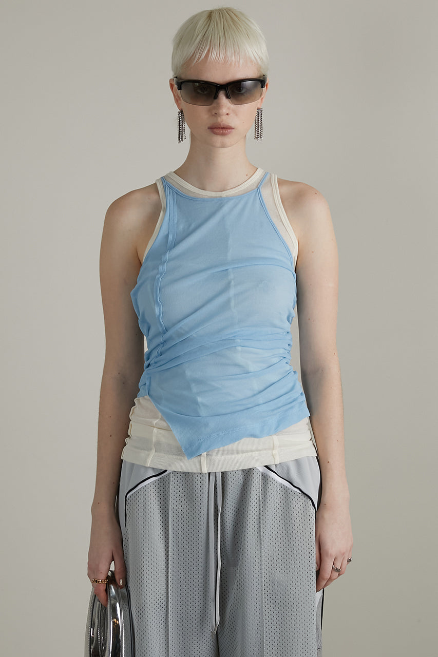 最新コレックション Gauze Top Tank Layered トップス