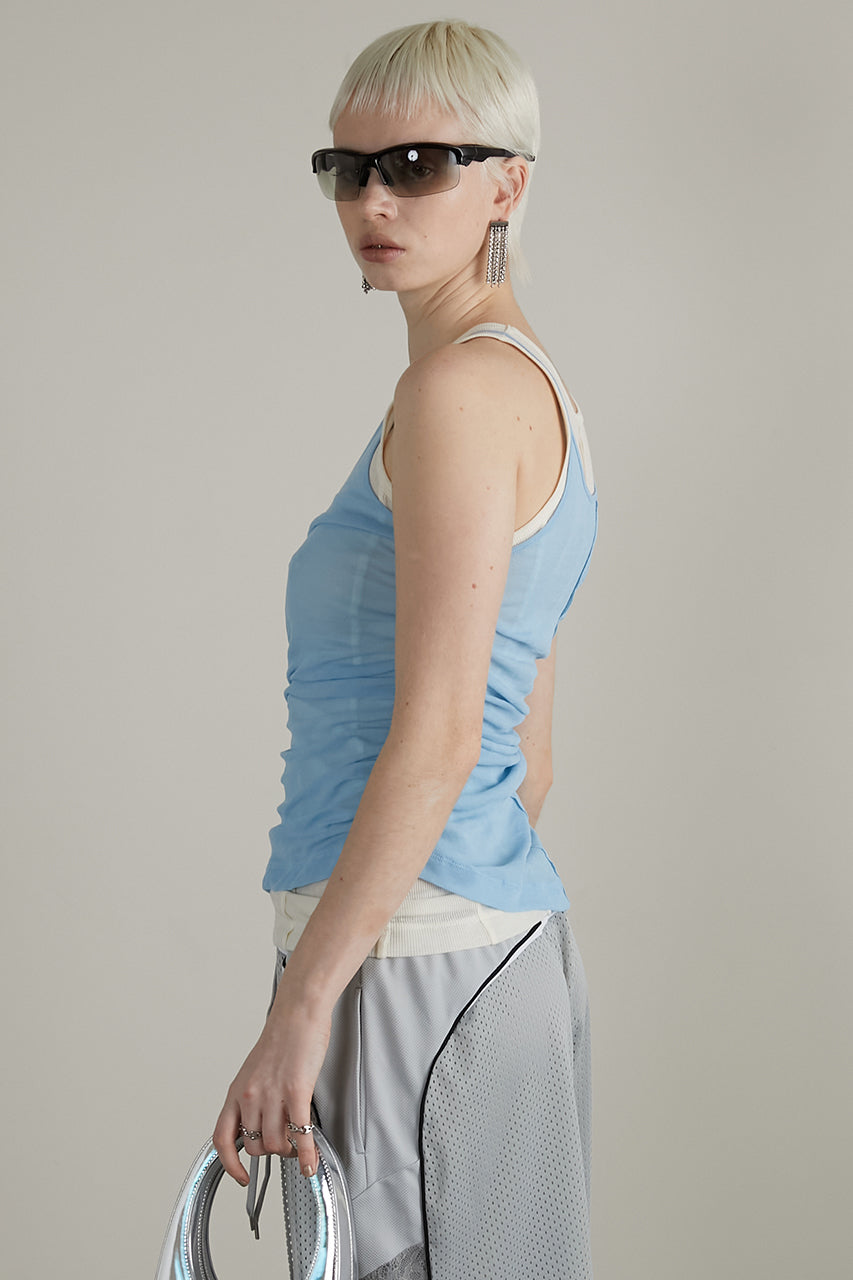 Gauze Layered Tank Top