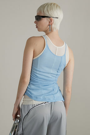 Gauze Layered Tank Top