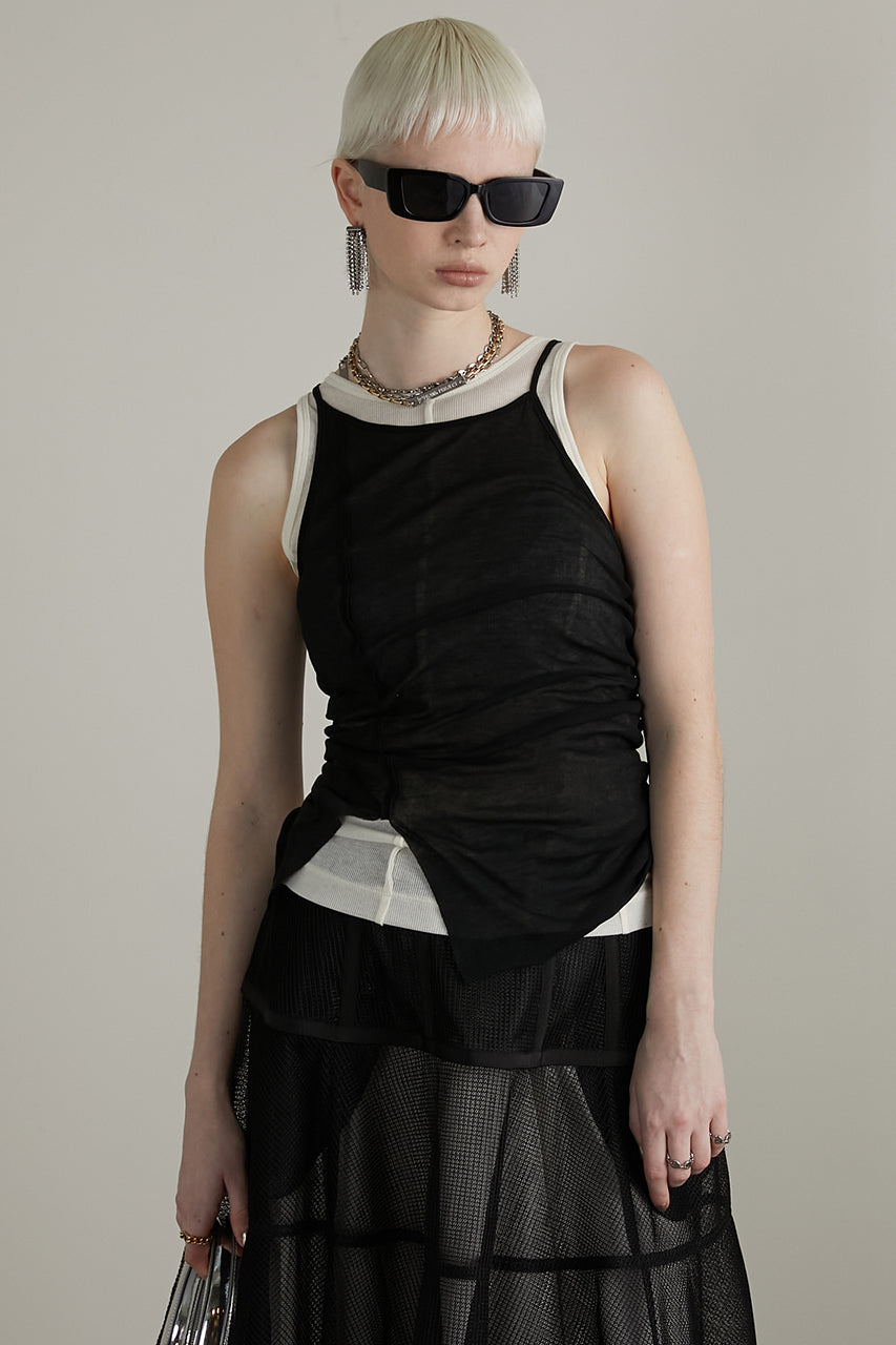 Gauze Layered Tank Top