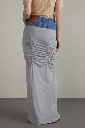 [24SUMMER PRE ORDER]Layered Maxi Shirring Skirt